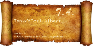 Tankóczi Albert névjegykártya
