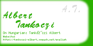 albert tankoczi business card